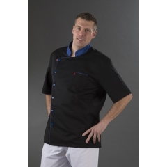 Veste cuisine col bleu fond...