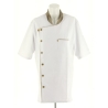 Veste de cuisine Blanches et beige manches courtes