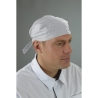 Toque cuisine pirate bandana blanche