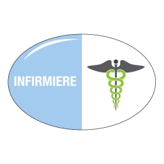 INFIRMIERE MEDECIN AIDE SOIGNANTE CADUCEE 10cm AUTOCOLLANT STICKER