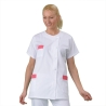 Tunique médicale forme Julia avec finition Fushia sur fond Blanc