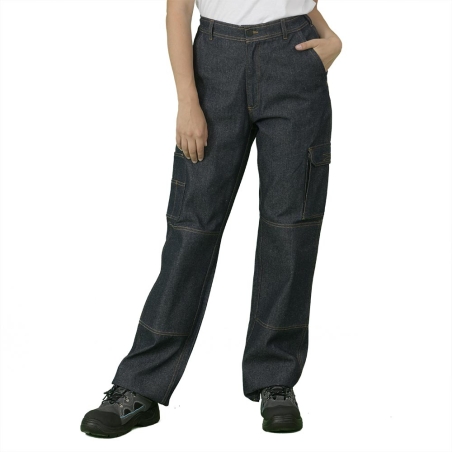 Pantalon de travail en jean bleu