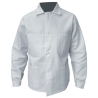 Veste de travail blanche a bouton