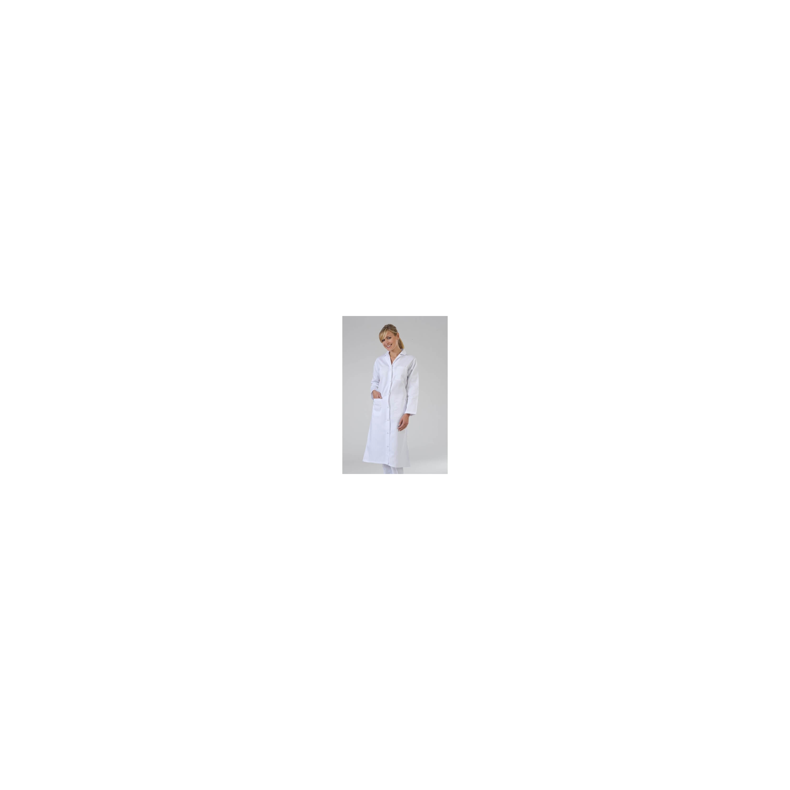 Blouse De Laboratoire Blanche En Coton - Manches Longues Unisexe - Pour Professionnels De Santé, étudiants, Cuisine Ou Bricolage