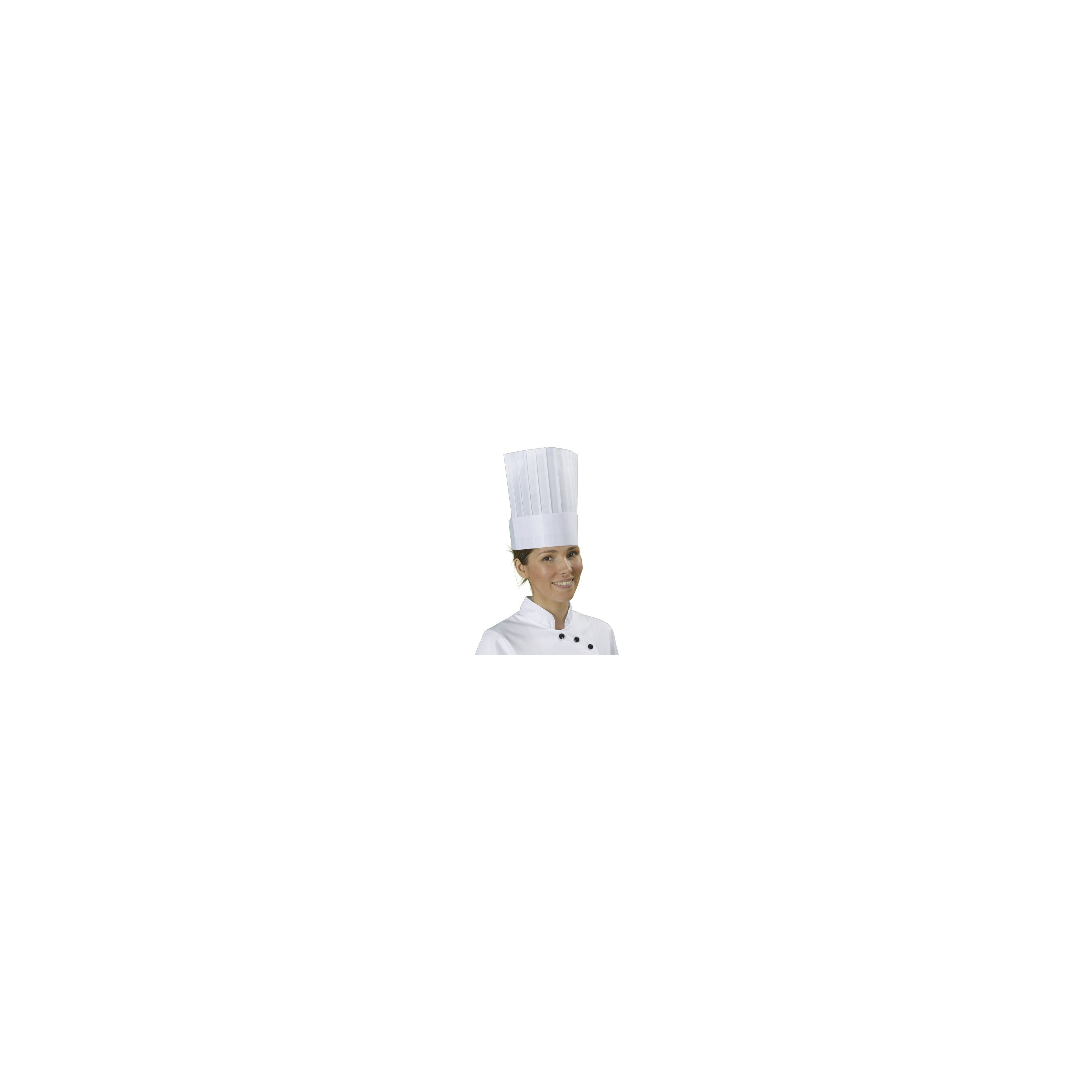 Toque de chef cuisinier blanc