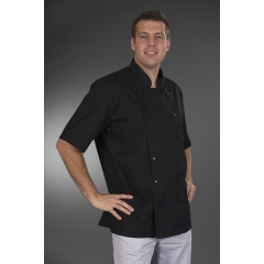 Veste de cuisine noir manches courtes