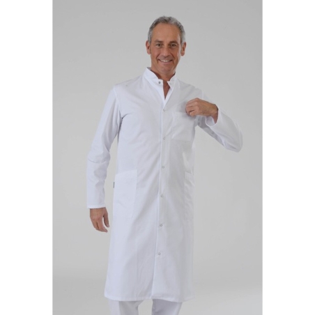 Blouse Homme Blanche col mao manches longues pour medical