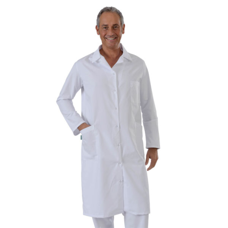 Blouse medicale Homme Col tailleurs poly coton