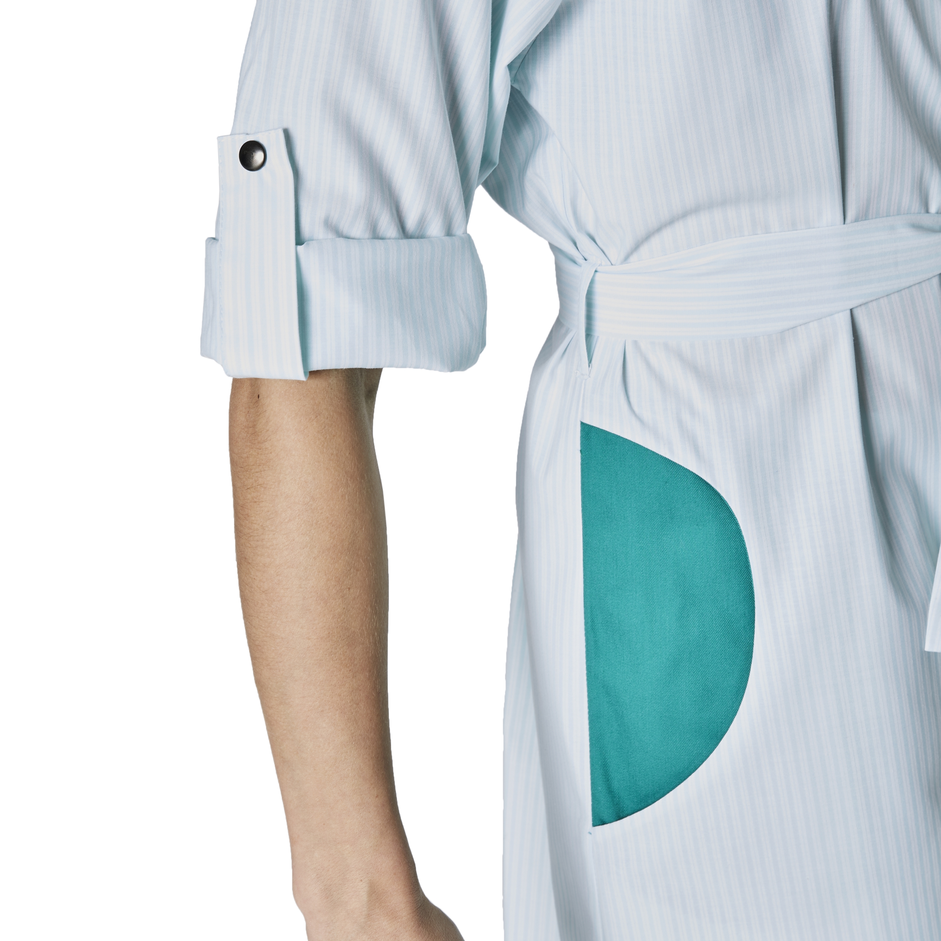Chemise Manches Longues Fille Magellan Pêche - Rose/vert Ombré, Coupe Boyfriend, évacuation Humide