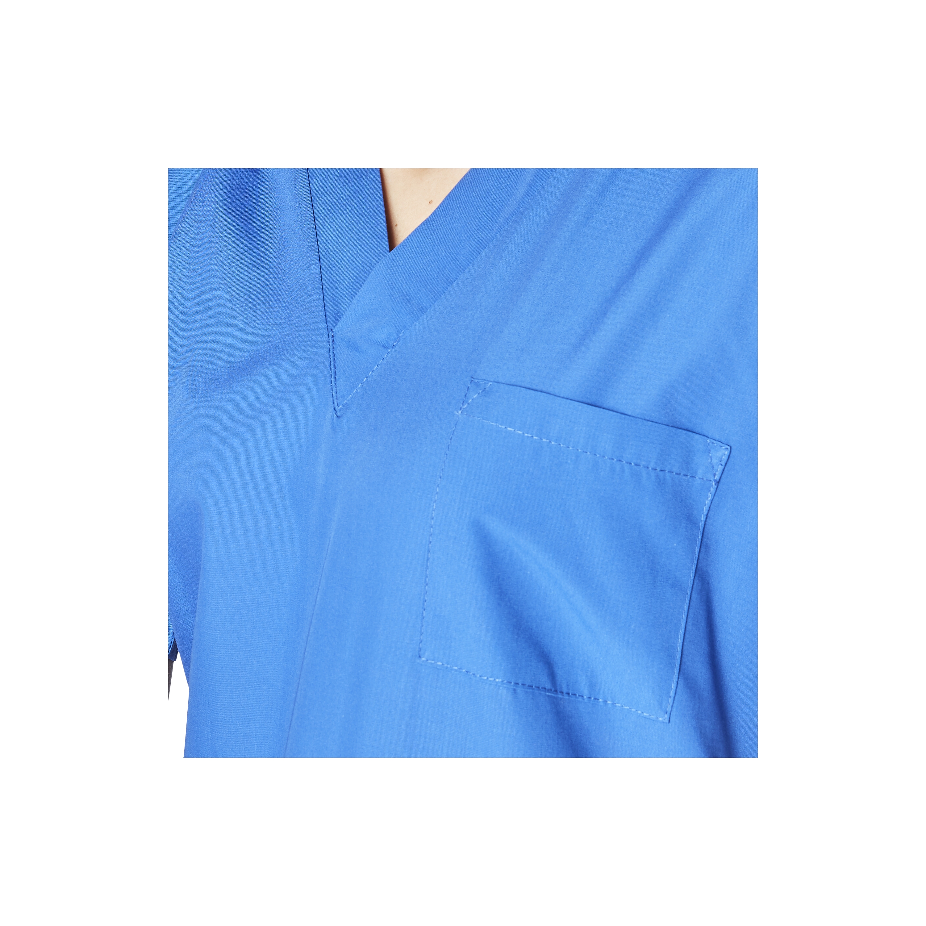 Tunique de bloc oépratoire bleu col V