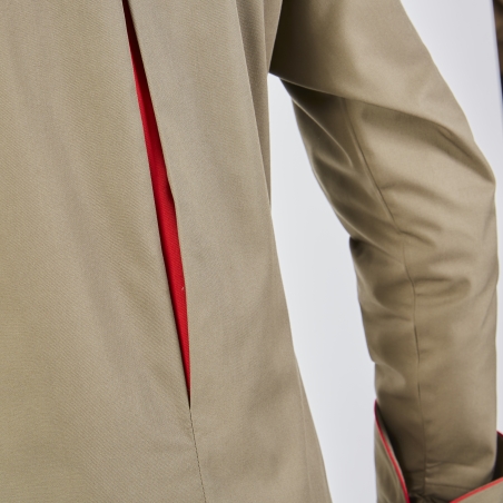 Veste de cuisine chocolat manches longues
