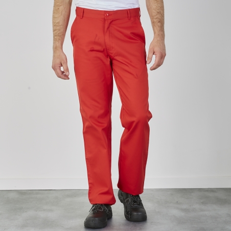 Pantalon de travail rouge pas cher
