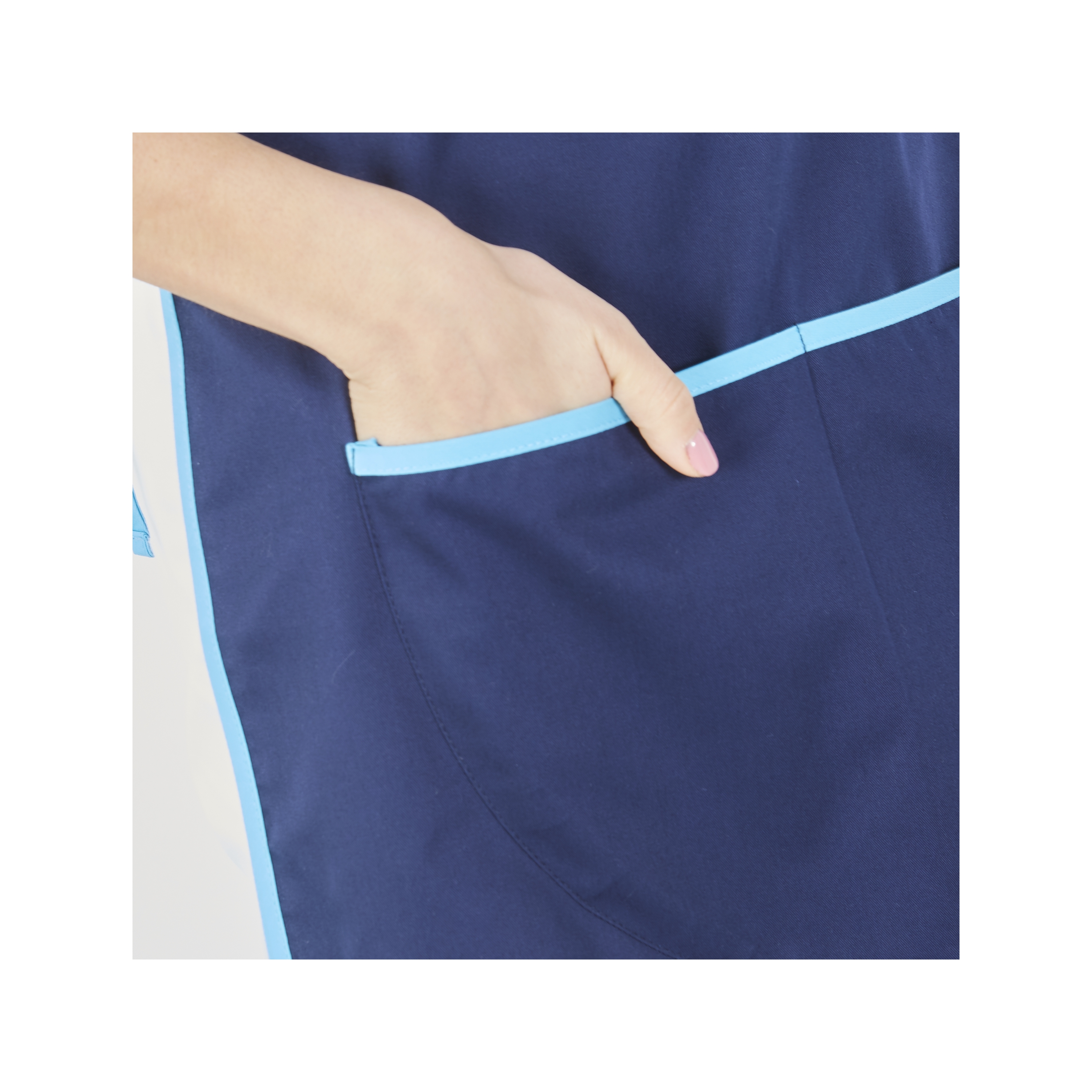 Tablier Chasuble Pour Fille Sans Manches Rouge -Broderie Dauphins