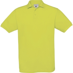 Polo a broder a flocquer vert Lime manches courtes