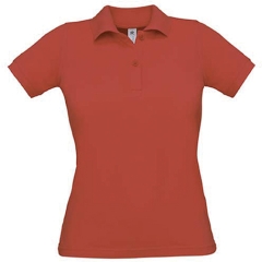Polo MC femme couleur rouge