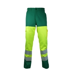 PBV PANTALON HV EN20471 VERT/JAUNE