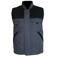 PBV GILET SS MANCHE TYPHON MATELASSE CP GRIS/N