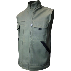 PBV GILET SS MANCHE TYPHON CP OLIVE/NOIR T1