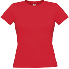 Tee shirt 2024 rouge uni femme