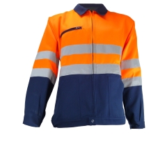 PBV BLOUSON HV EN20471 MARINE/ORANGE