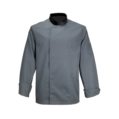 PBV VESTE CUISINE ML PC  GRIS/NOIR T0