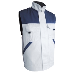 PBV GILET SS MANCHE TYPHON CP BLANC/GRIS T1
