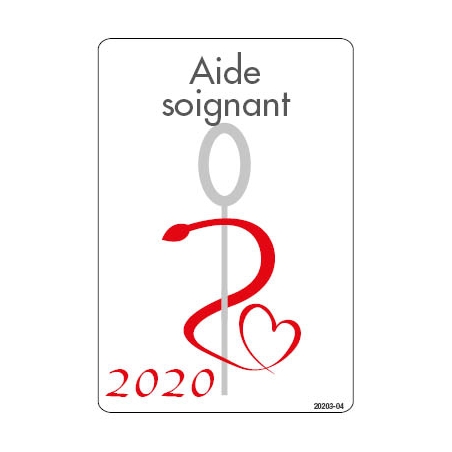 Caducée coeur Aide Soignant 2020
