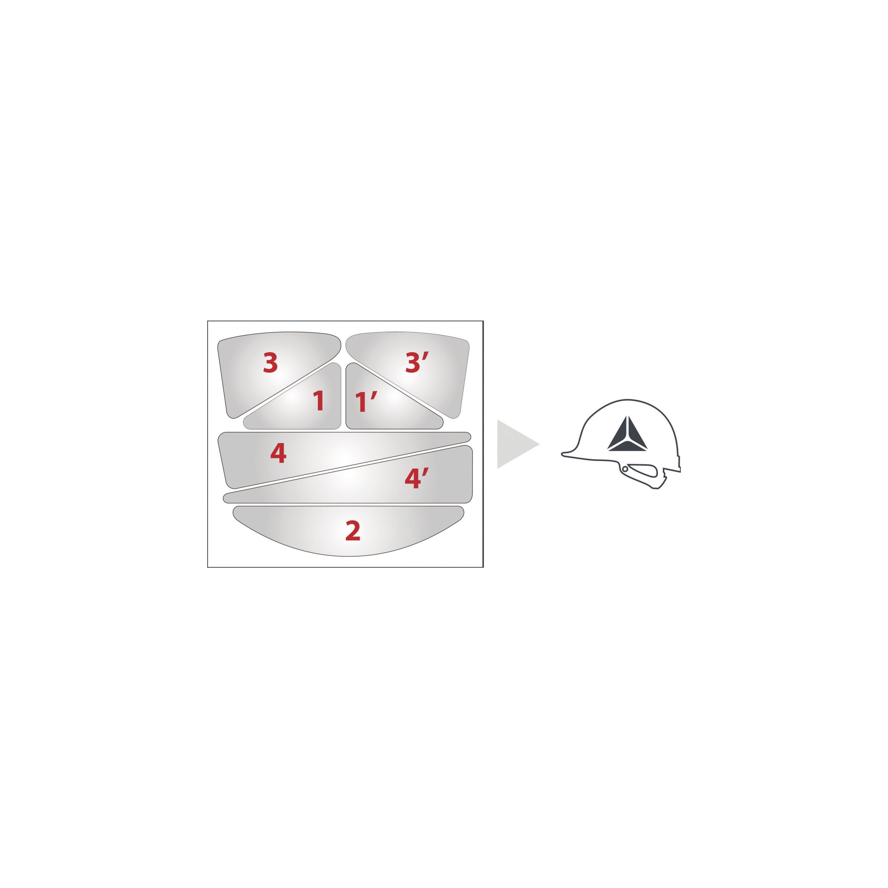 Del+ STICKERS HV ARGENT