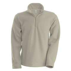 Pull micropolaire zippé Beige