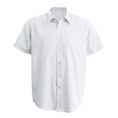 Chemise personnalisée blanche manches courtes homme