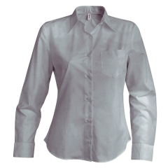 Chemisier femme manches longues silver