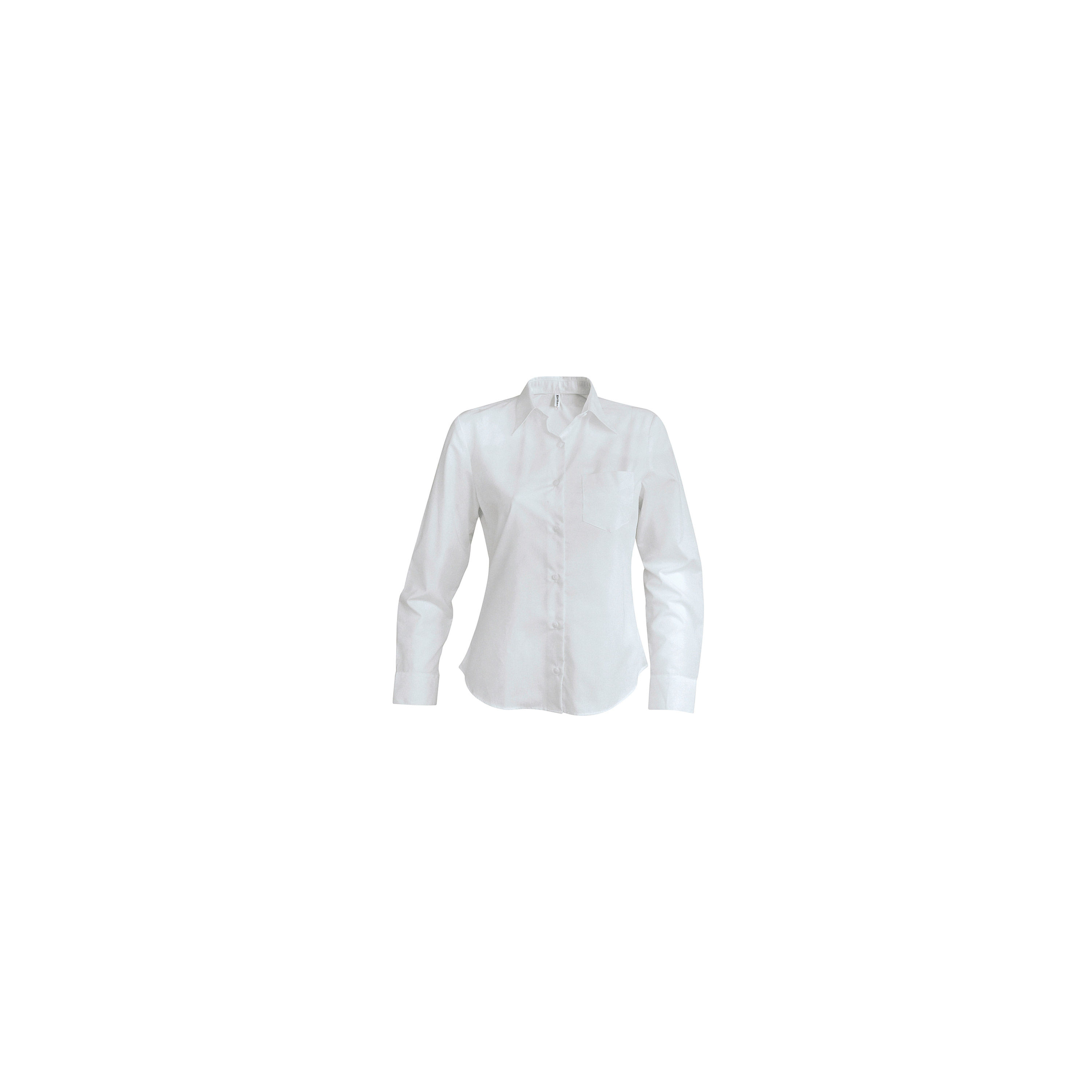 Chemisier Blanc Manches Longues Femme – Basique Élégant Bureau, Travail, Tenue Pro – Coupe Moderne Polyvalente