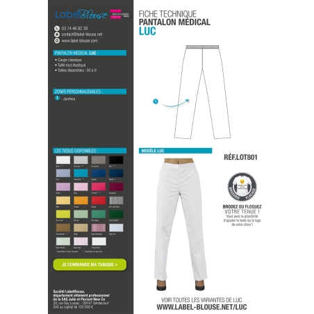 Guide des tailles Homme - Vêtements de travail - EPI