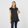 Blouse tablier sans manches noire