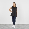 Blouse tablier sans manches noire