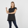 Blouse tablier sans manches noire