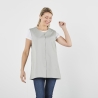 Blouse tablier sans manches grise