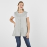 Blouse tablier sans manches grise