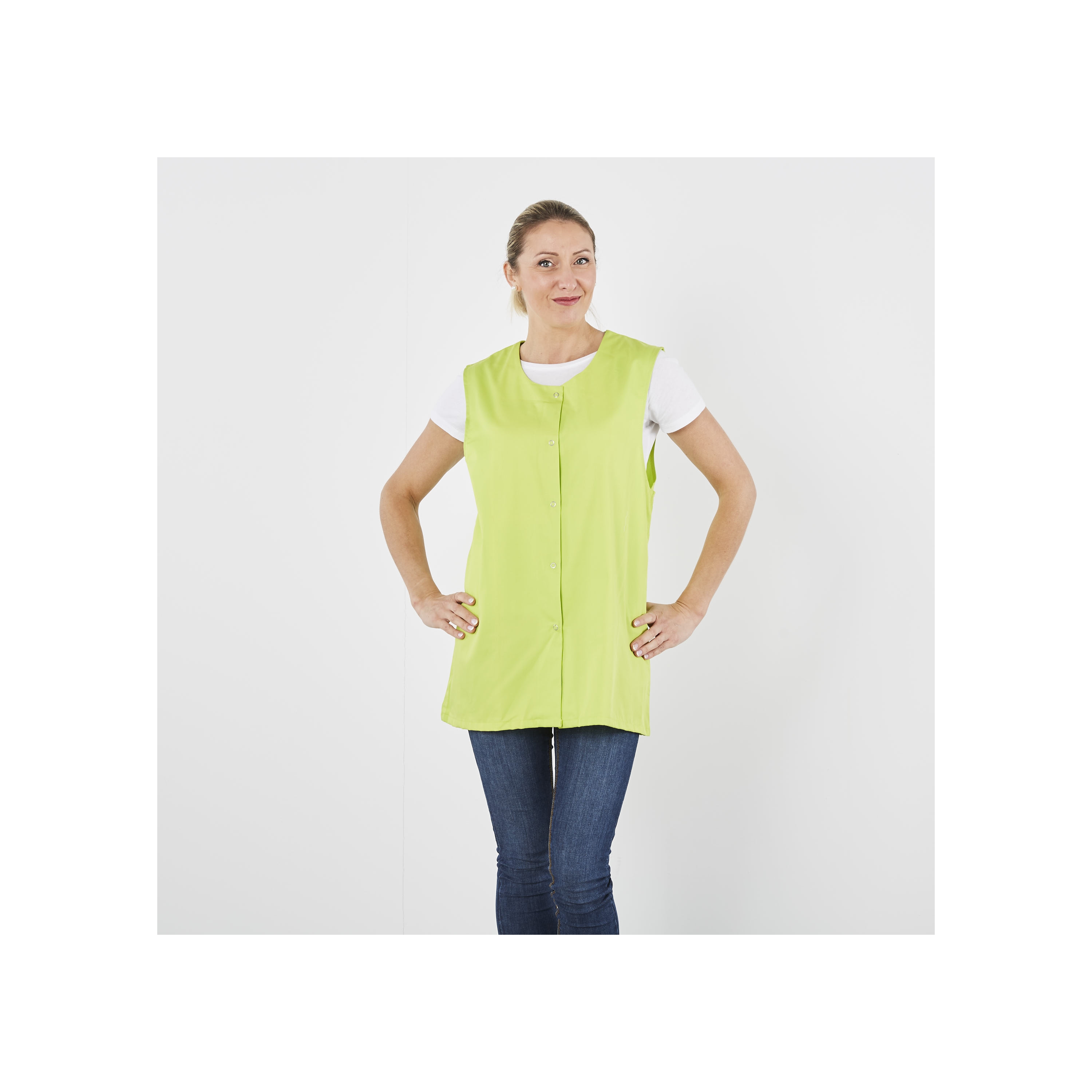 Blouse tablier sans manches vertime