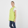 Blouse tablier sans manches vert lime