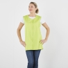 Blouse tablier sans manches vert lime