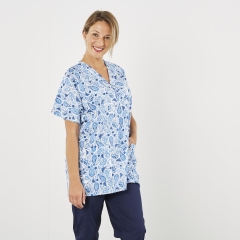 Blouse médicale mixte imprimée type marinière Imprimée 02