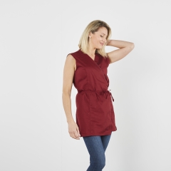 Blouse Kimon sans manches pour esthéticienne Bordeaux