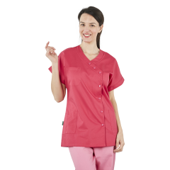 Blouse infirmiere fushia Cache coeur