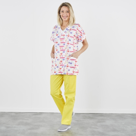 Blouse médicale infirmière petite enfance  Imprime dentiste