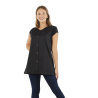 Blouse tablier sans manches noire