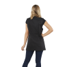 Blouse tablier sans manches noire