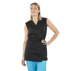 Blouse Kimono sans manches Noire Esthetique