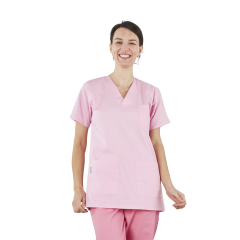 Blouse médicale rose sage femme puericulture gynécologie