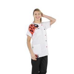 Tunique médciale impirmé placé Cocinelle épaule